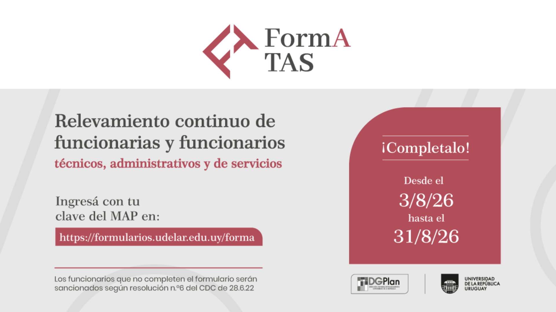 FormA TAS Relevamiento continuo de funcionarias y funcionarios